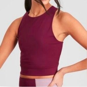 Banana Republic Red Sleeveless Crop Tank Top
